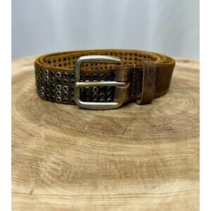 Cowboy 8 Brown Studded Leather Belt size 90